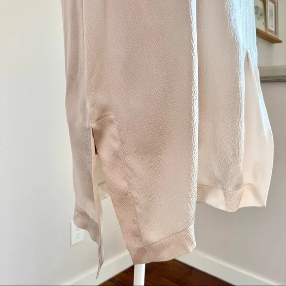 Fabiana Filippi High Neck Champagne Silk Sleeveless Blouse - Picture 5 of 15